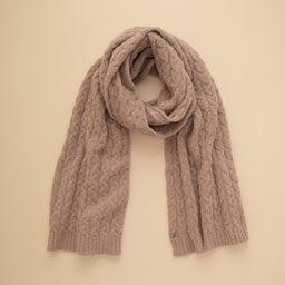 Cable Knit Marshmallow Scarf Cable Knit Marshmallow Scarf in Coco
