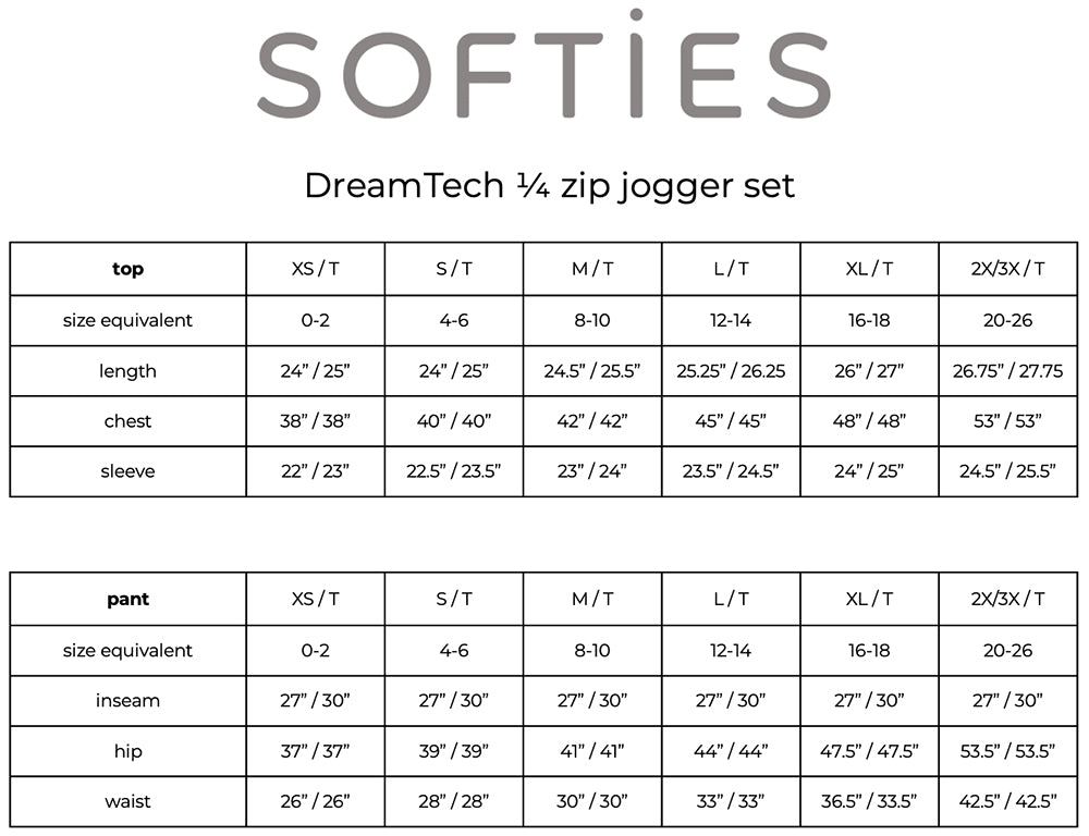 Size Chart (Tall)