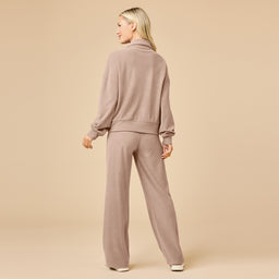 Serenity 1/4 Zip Top with Wide Pant Lounge Set Serenity 1/4 Zip Top with Wide Pant in Coco