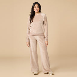 Serenity Raglan Crew with Wide Pant Serenity Raglan Crew with Wide Pant in Coco