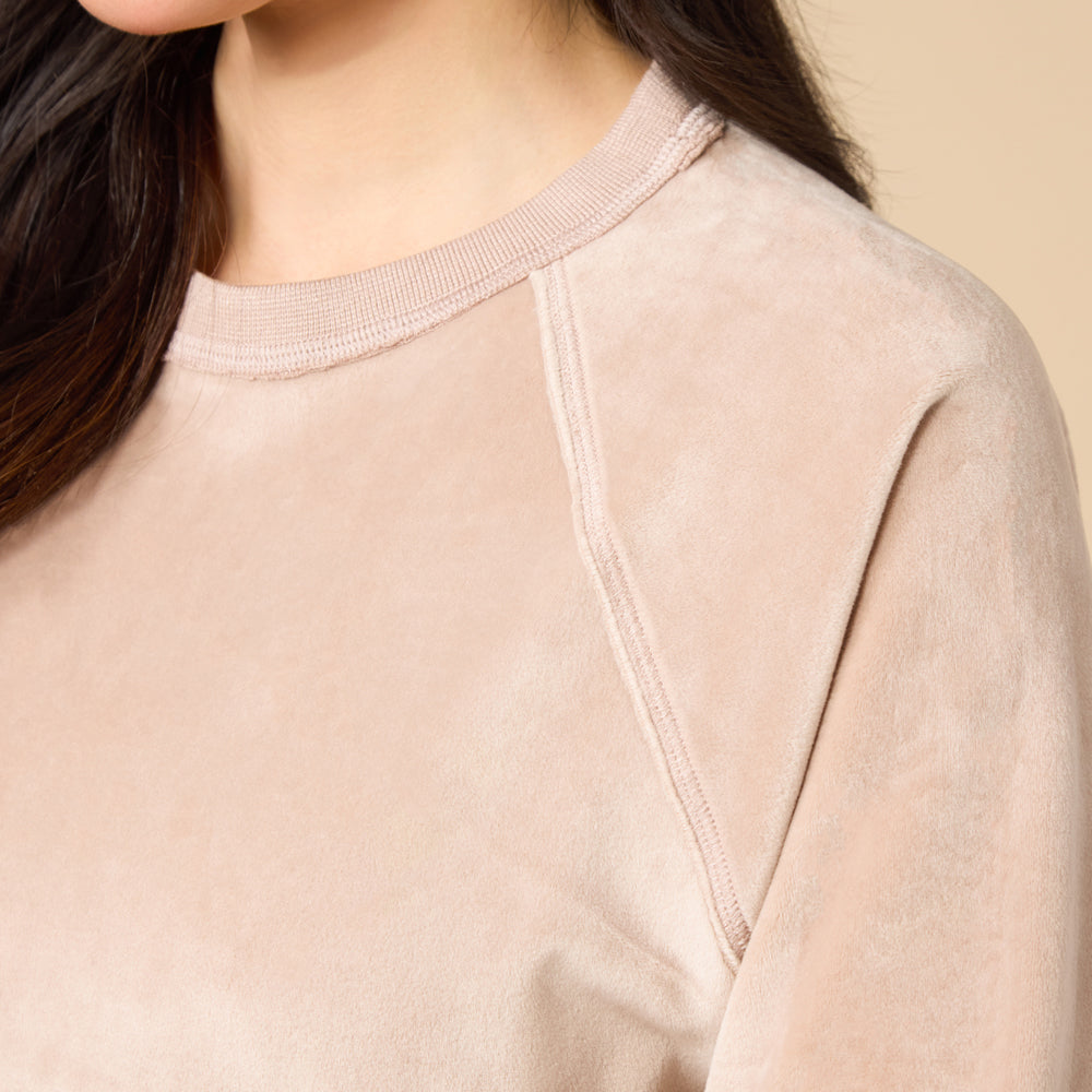 Serenity Raglan Crew with Wide Pant Serenity Raglan Crew with Wide Pant in Coco