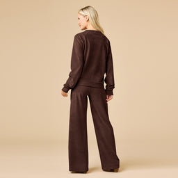Serenity Raglan Crew with Wide Pant Serenity Raglan Crew with Wide Pant in Espresso