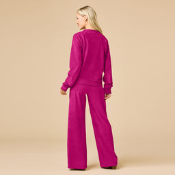 Serenity Raglan Crew with Wide Pant Serenity Raglan Crew with Wide Pant in Magenta