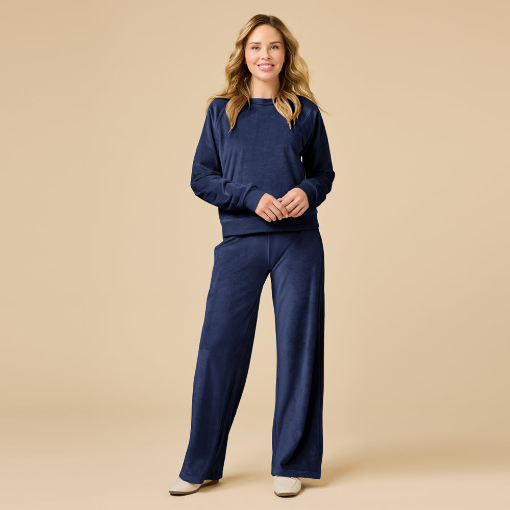 Serenity Raglan Crew with Wide Pant Serenity Raglan Crew with Wide Pant in Midnight