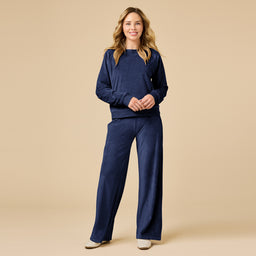 Serenity Raglan Crew with Wide Pant Serenity Raglan Crew with Wide Pant in Midnight