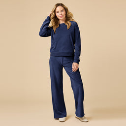 Serenity Raglan Crew with Wide Pant Serenity Raglan Crew with Wide Pant in Midnight