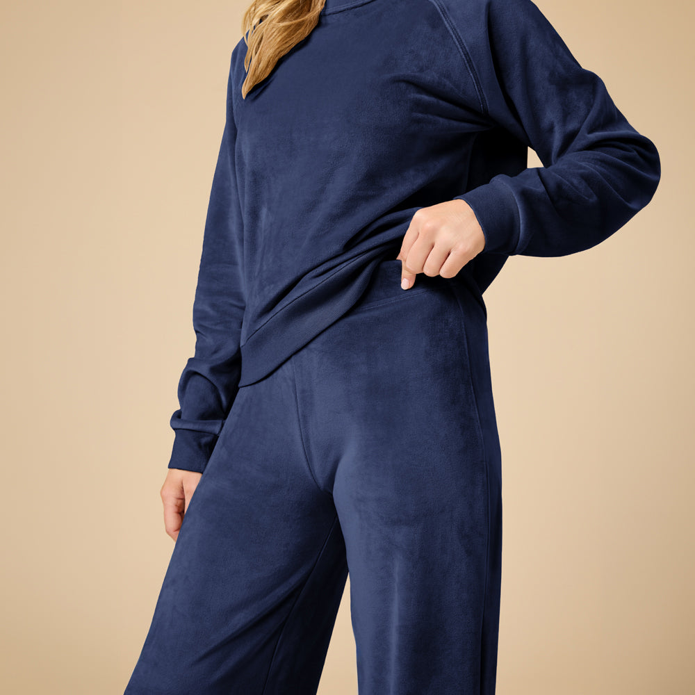 Serenity Raglan Crew with Wide Pant Serenity Raglan Crew with Wide Pant in Midnight