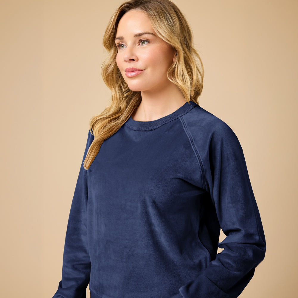 Serenity Raglan Crew with Wide Pant Serenity Raglan Crew with Wide Pant in Midnight