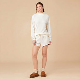 AirThermal Knit Mock Neck with Short AirThermal Knit Mock Neck with Short in Almond