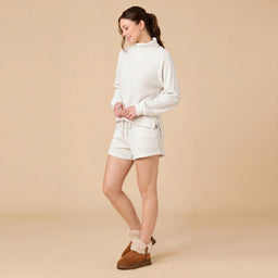 AirThermal Knit Mock Neck with Short AirThermal Knit Mock Neck with Short in Almond
