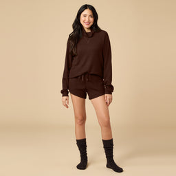AirThermal Knit Mock Neck with Short AirThermal Knit Mock Neck with Short in Espresso