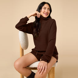 AirThermal Knit Mock Neck with Short AirThermal Knit Mock Neck with Short in Espresso