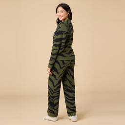 Zebra Marshmallow Crew Neck with Long Pant Zebra Marshmallow Crew Neck with Long Pant in Zebra Olive