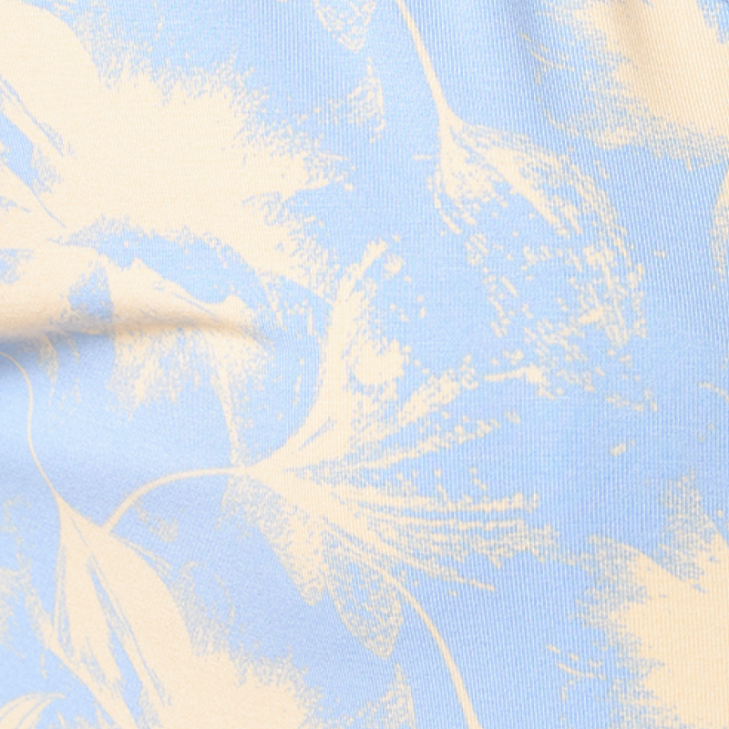 Caftan Top Short PJ Set in Sky Blue Floral