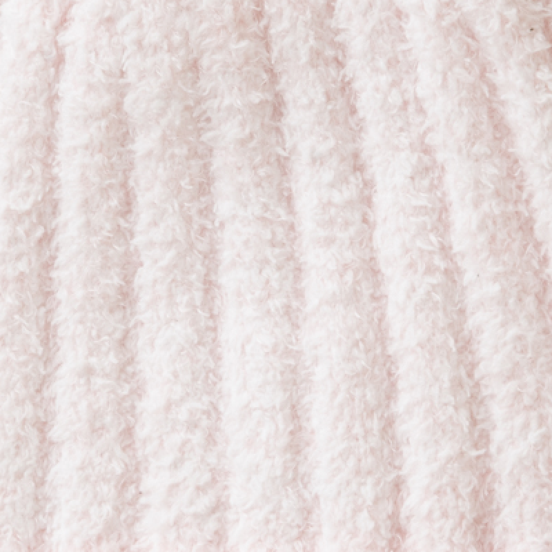 Chunky Rib Marshmallow Beanie in Heather Blush Pink