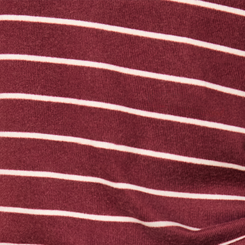 Dream Relaxed V-neck with Capri Lounge Set in Cherry Cola Stripe