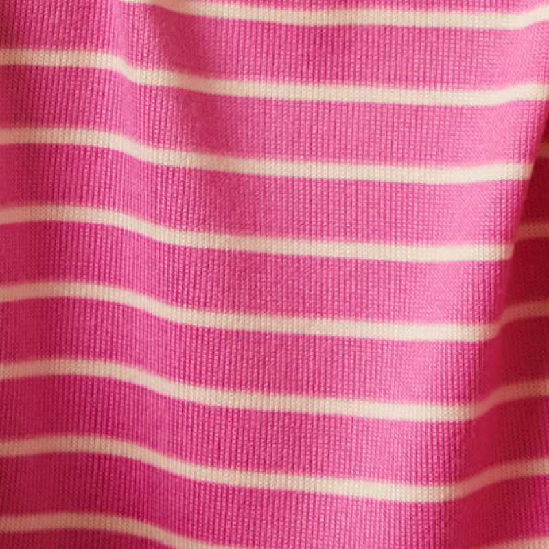 Dream Relaxed V-neck with Capri Lounge Set in Fuchsia Stripe