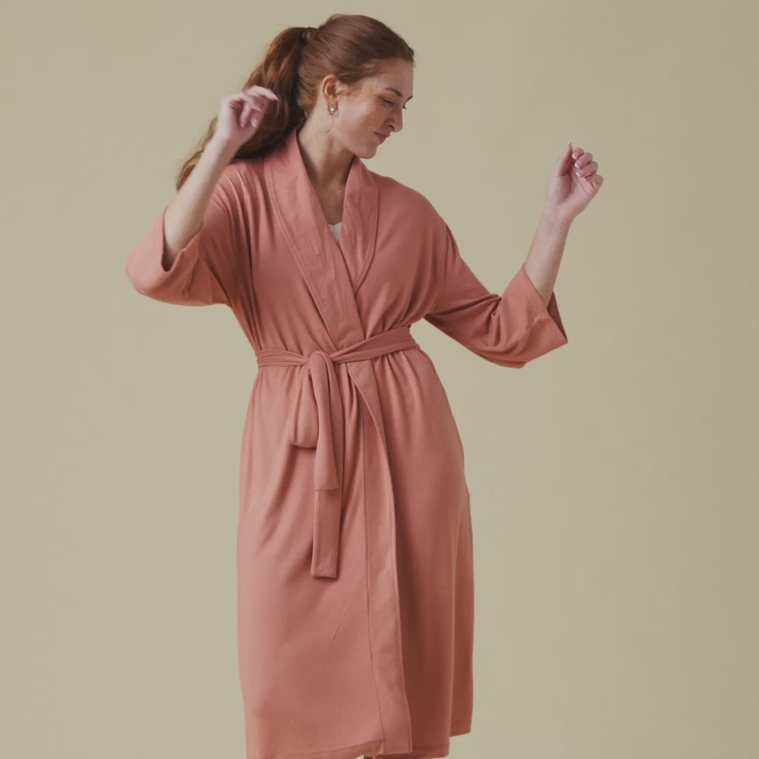 Dream Shawl Collar Robe Copper Rose