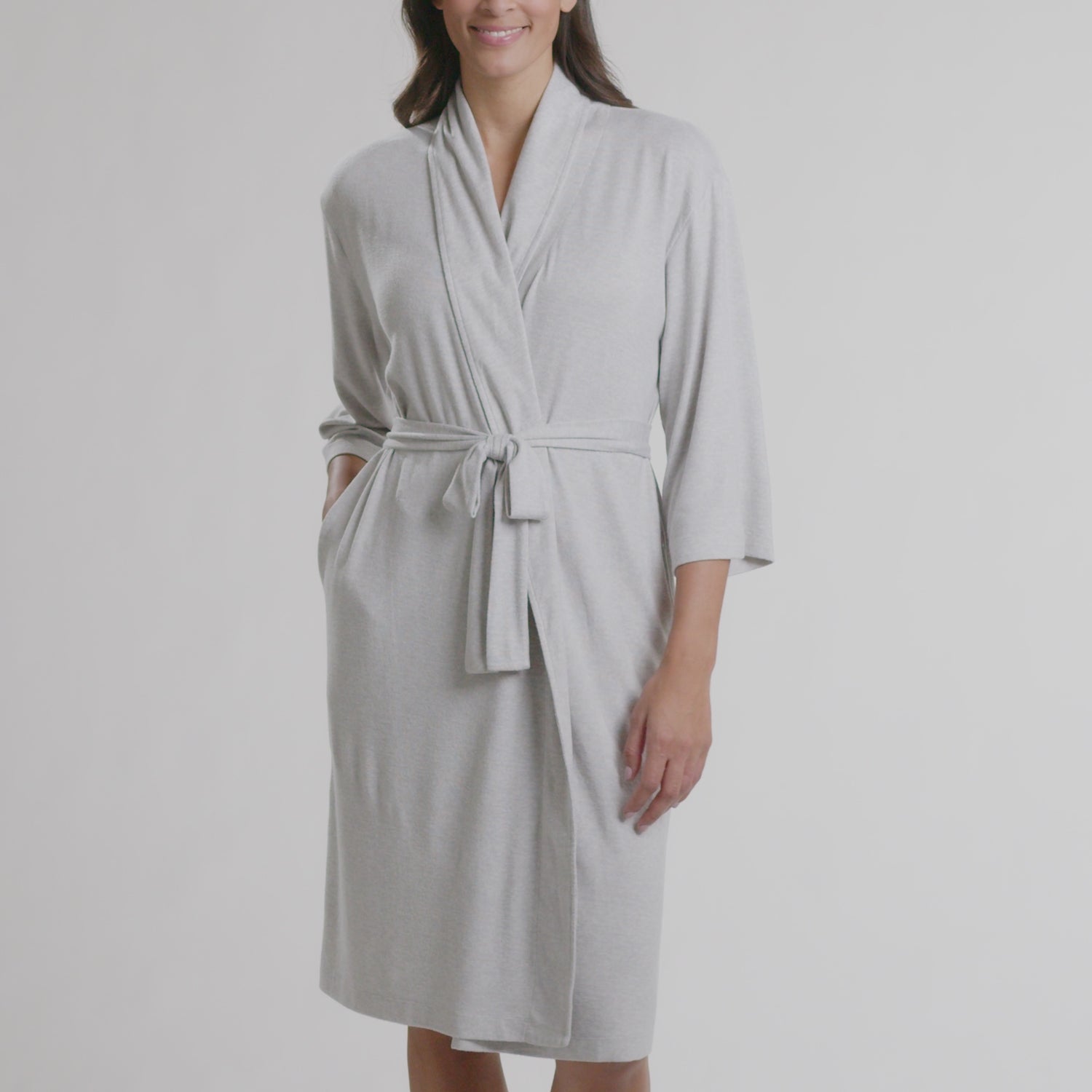 Dream Shawl Collar Robe Heather Grey