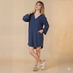 Terry Hooded Lounger Midnight [AI-generated]