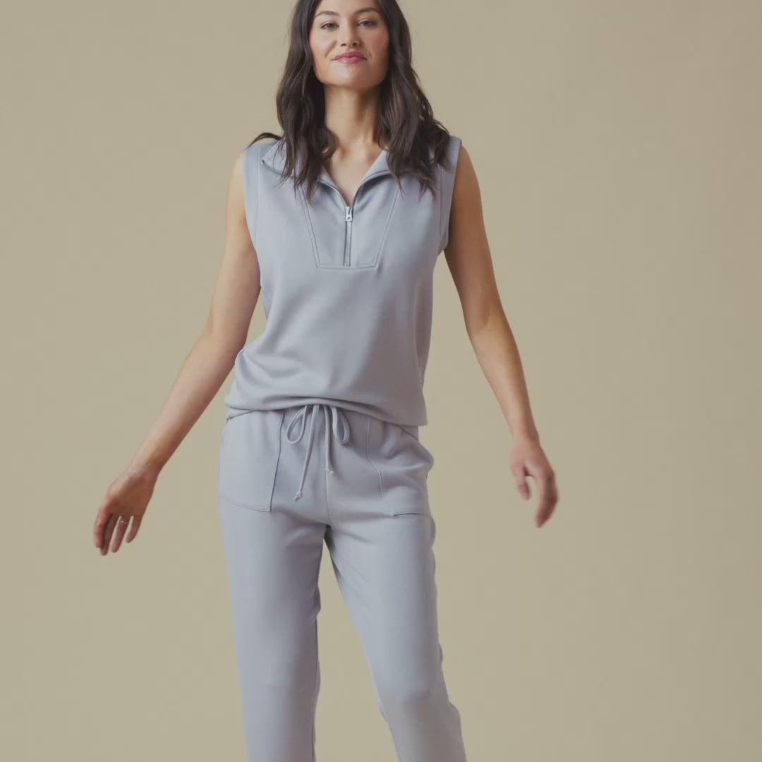 PureDream 1/4 Zip Jogger Set Grey