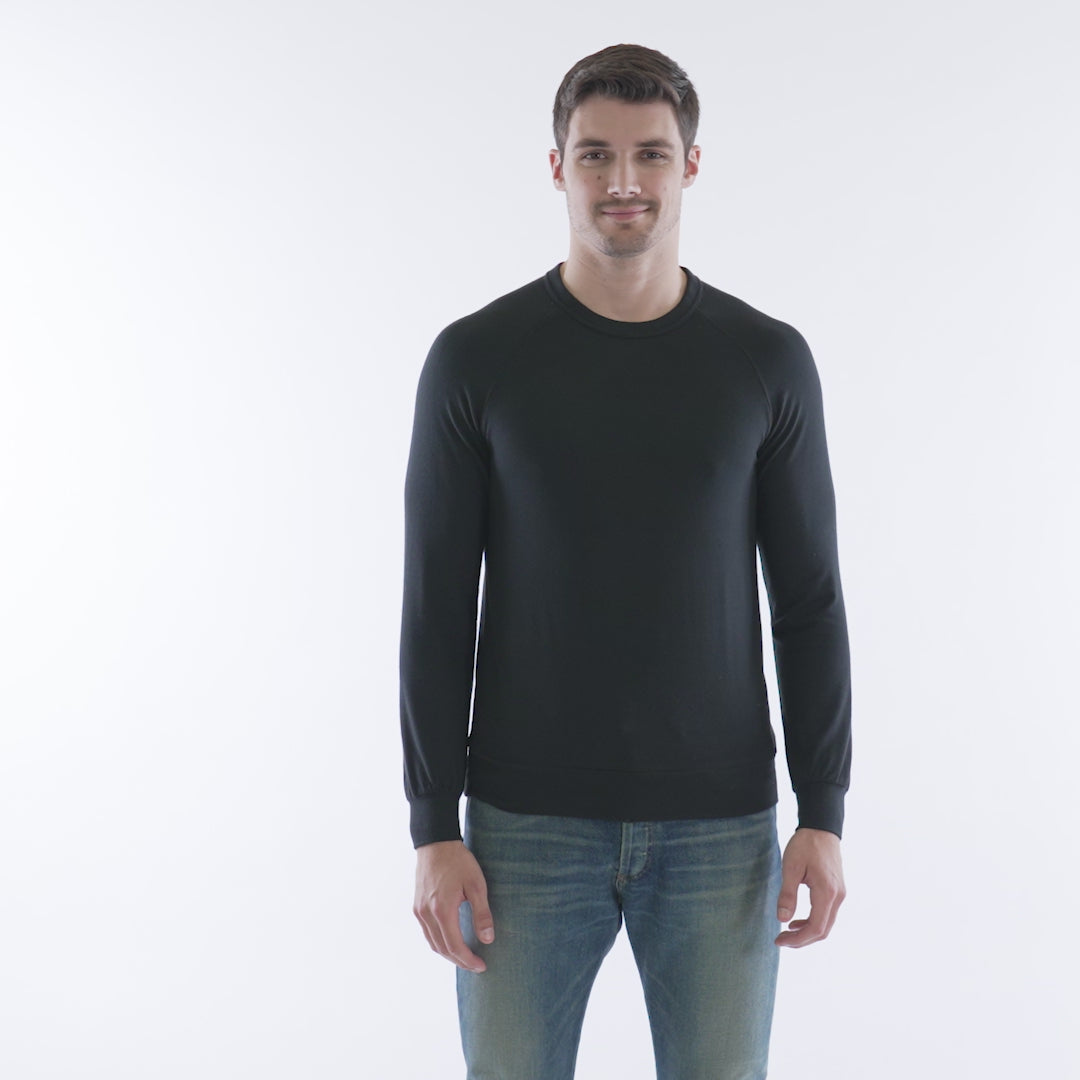 Take 10 Men's Ultra-Dream Crew Neck Sweater Black