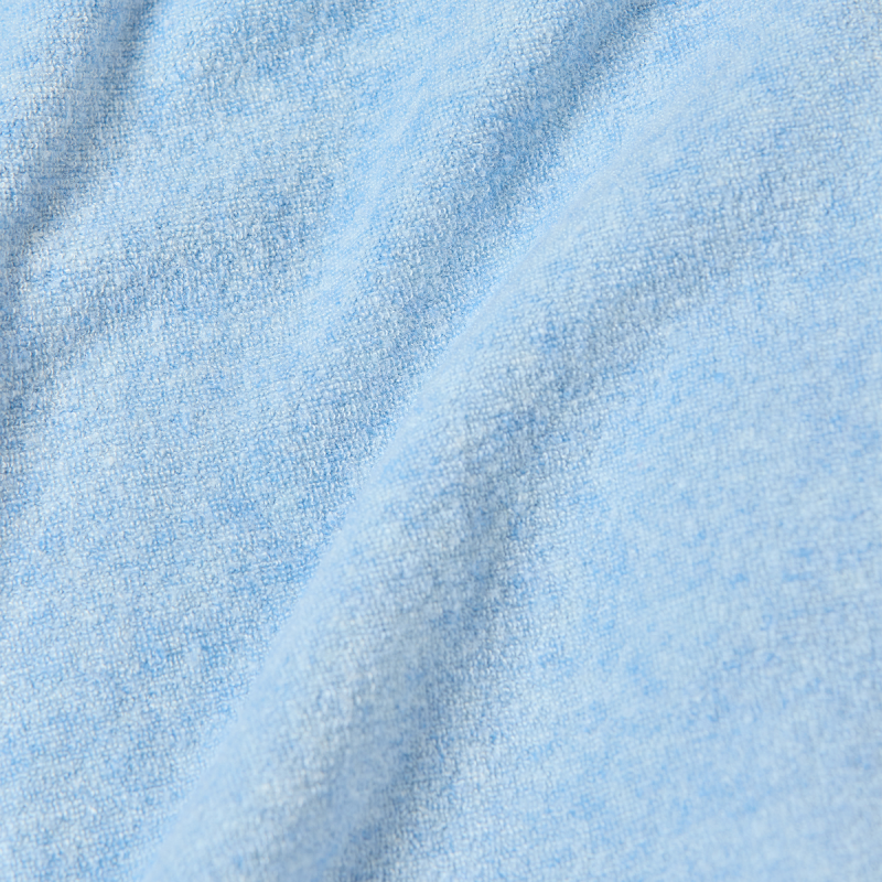 Terry Relaxed V-neck with Short Set in Heather Sky Blue