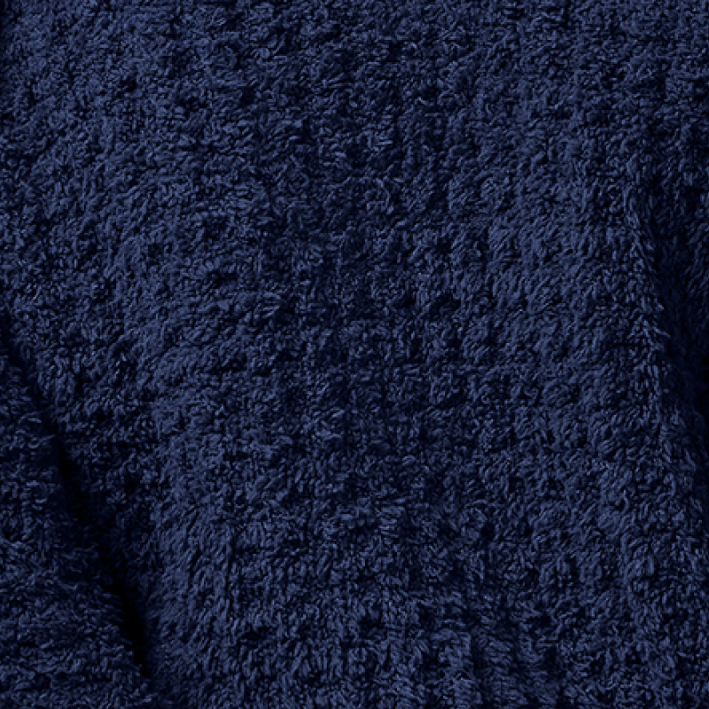 Waffle Knit Marshmallow V-Neck Lounge Set Waffle Knit Marshmallow V-Neck Lounge Set in Midnight