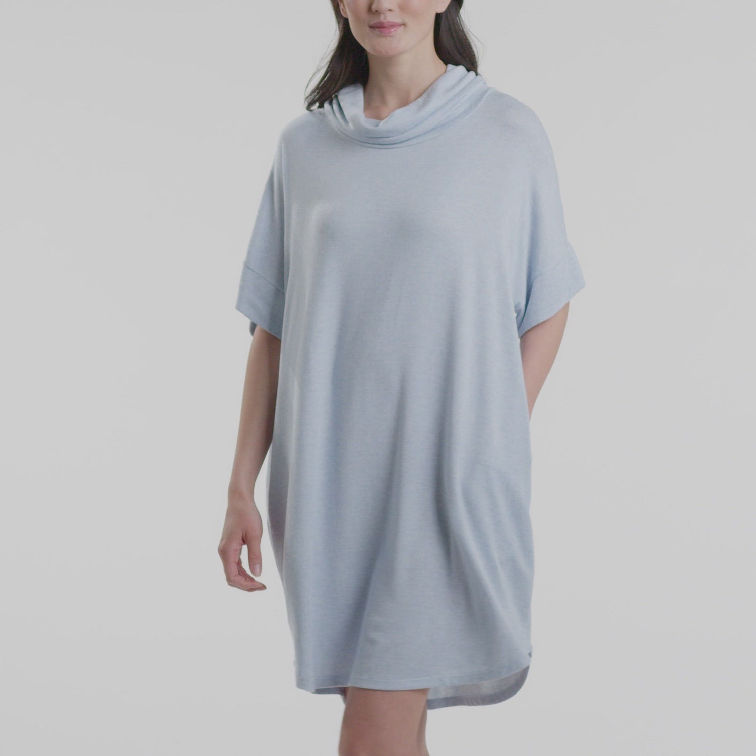 Dream Jersey Cowl Neck Lounger Sky Blue