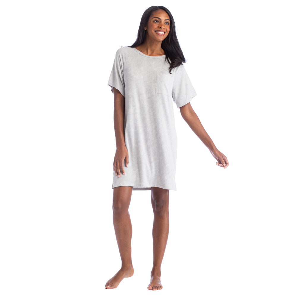Dream Jersey Raglan Sleep Shirt Heather Grey
