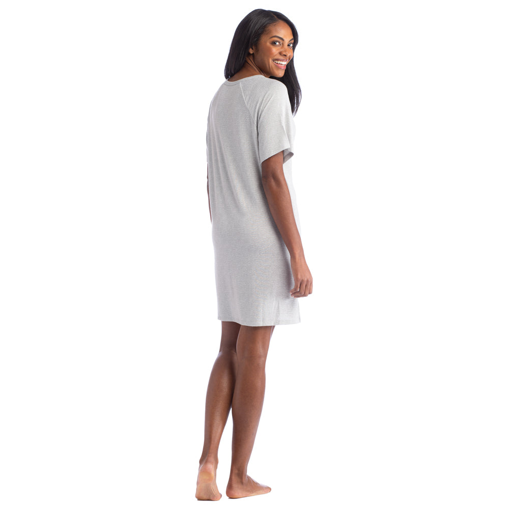Dream Jersey Raglan Sleep Shirt Heather Grey