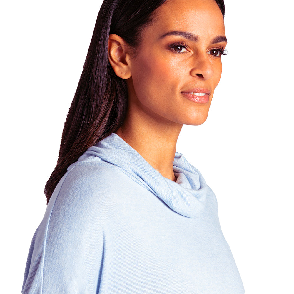 Dream Jersey Cowl Neck Lounge Set Sky Blue