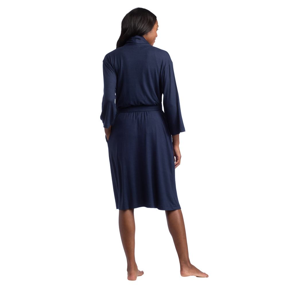 Dream Shawl Collar Robe Navy