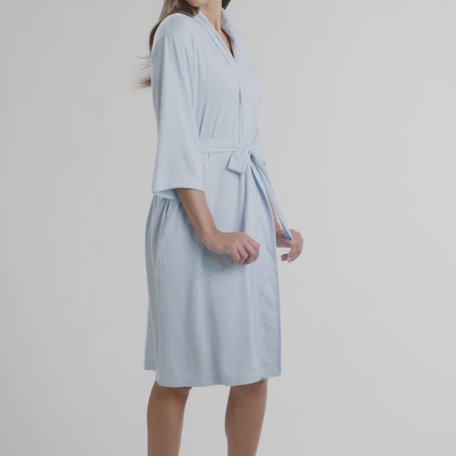 Dream Shawl Collar Robe Sky Blue