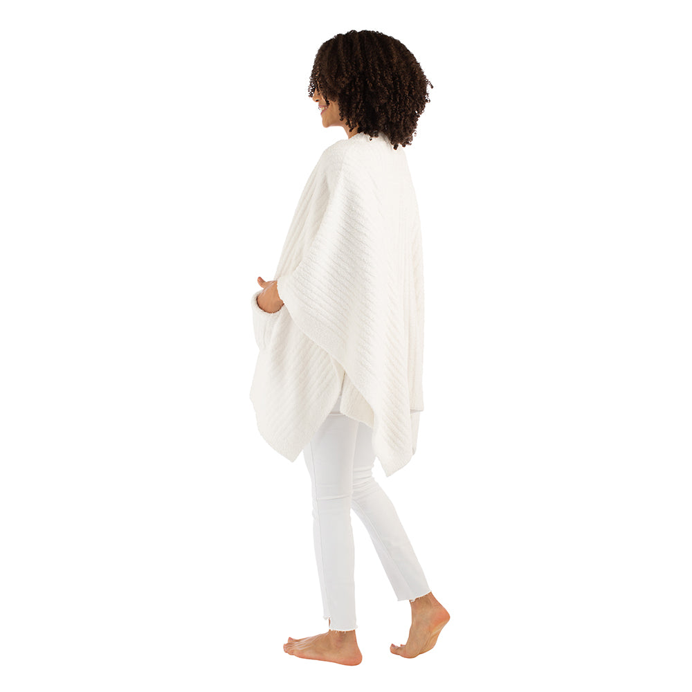 Solid Rib Marshmallow Shawl Cloud