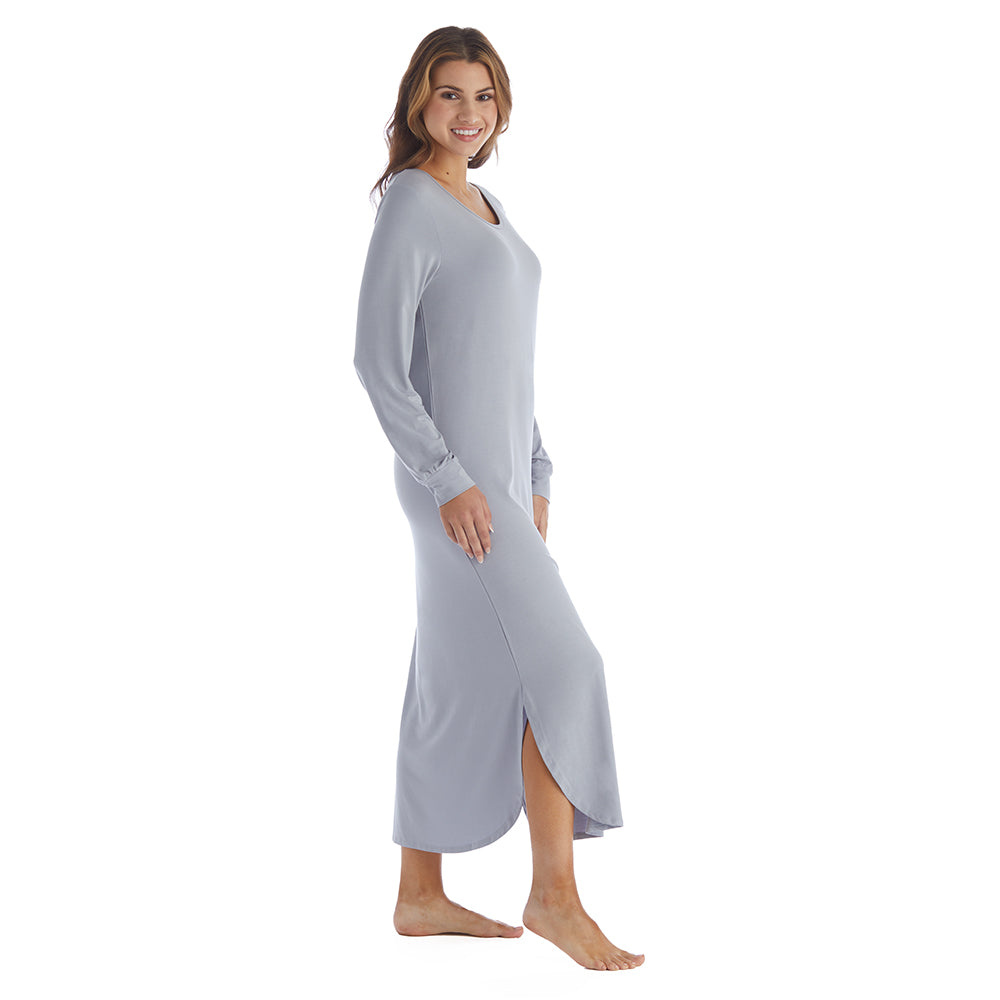 Jess - Long Sleeve Nightgown Grey