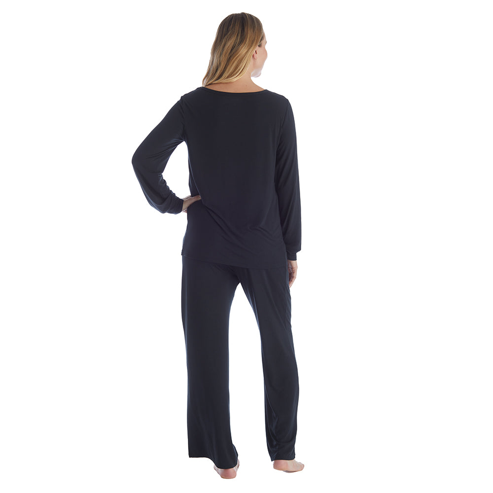 Jess - Long Sleeve PJ Set Black