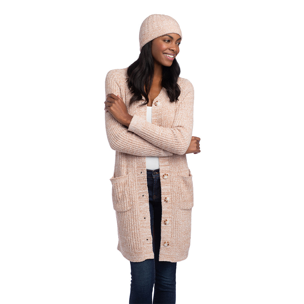 Chunky Rib Marshmallow Beanie Heather Birch