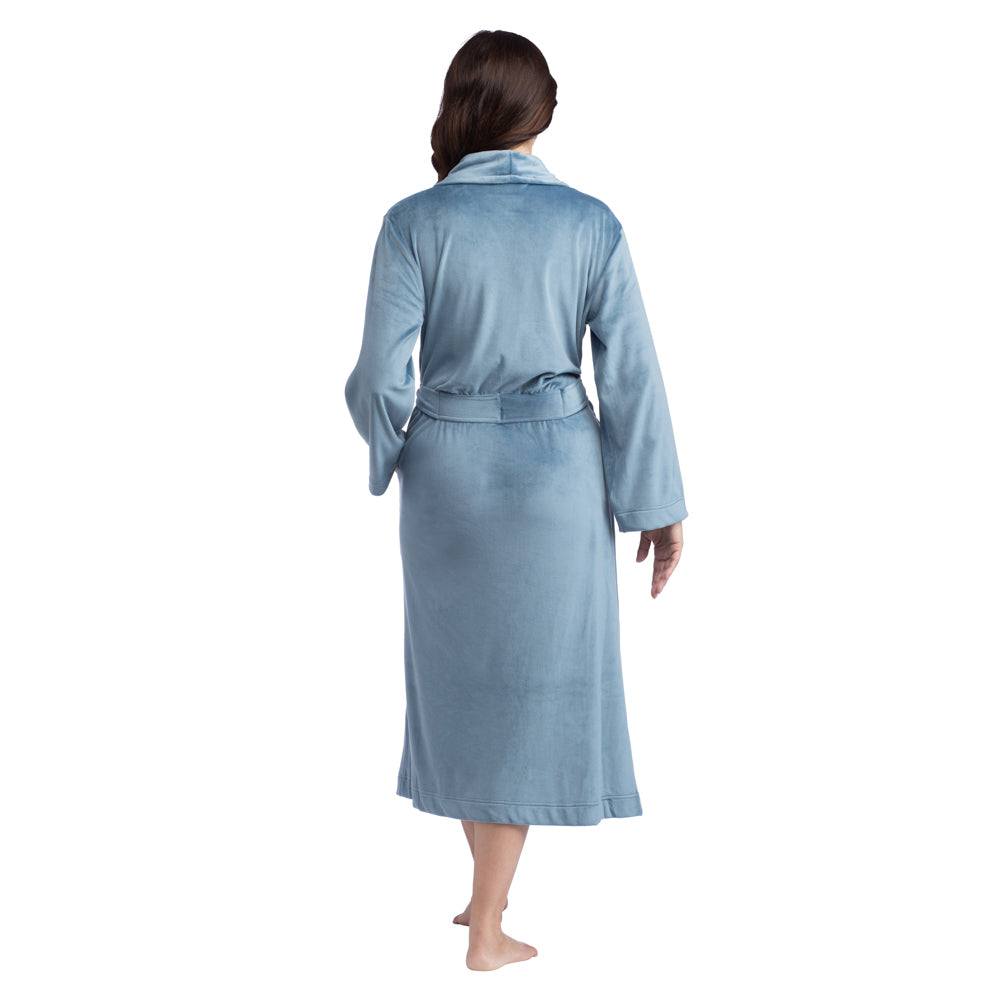 48" Feather Velour Shawl Collar Robe Spring Lake