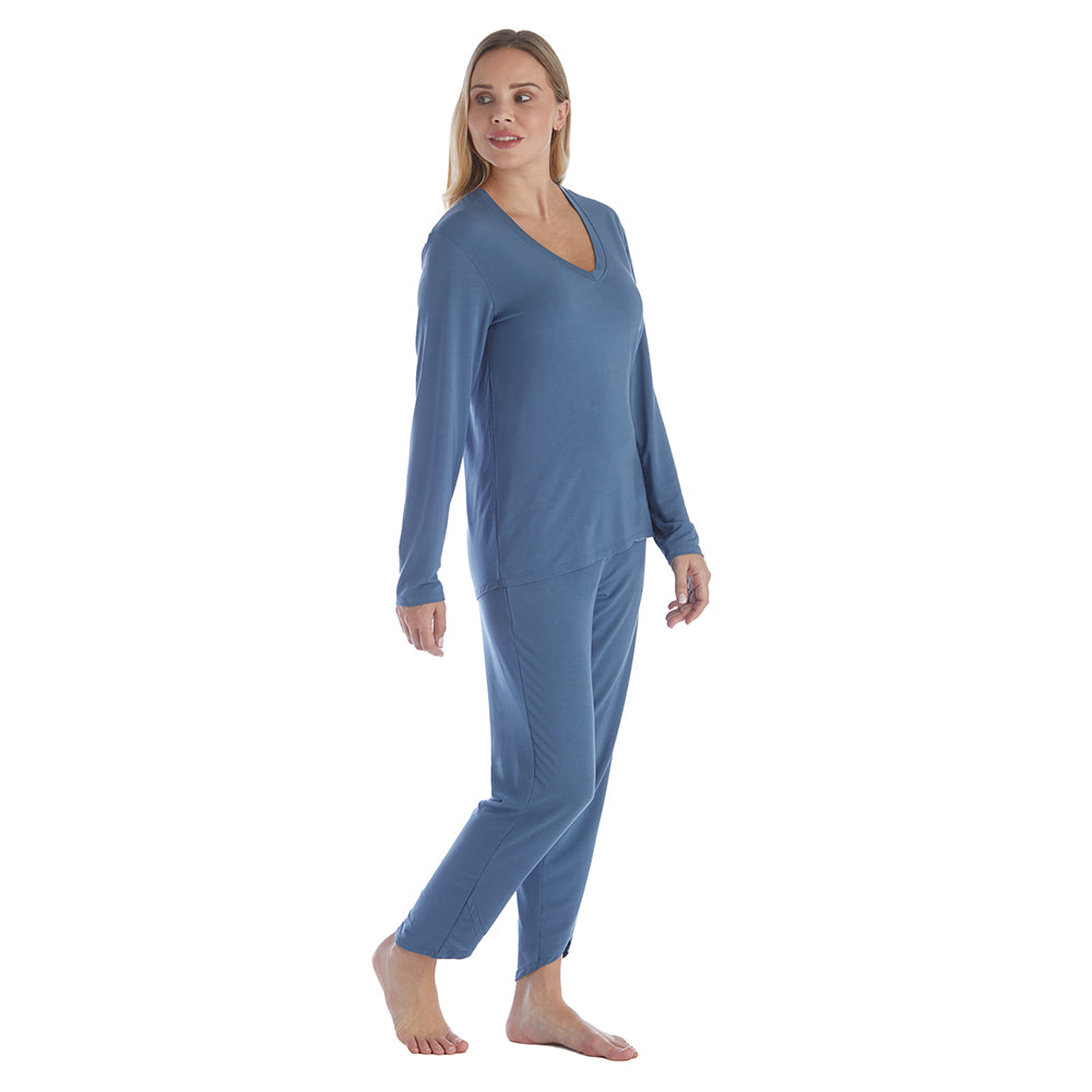 Amber - Long Sleeve Ankle PJ Set with Tulip Hem Spring Lake