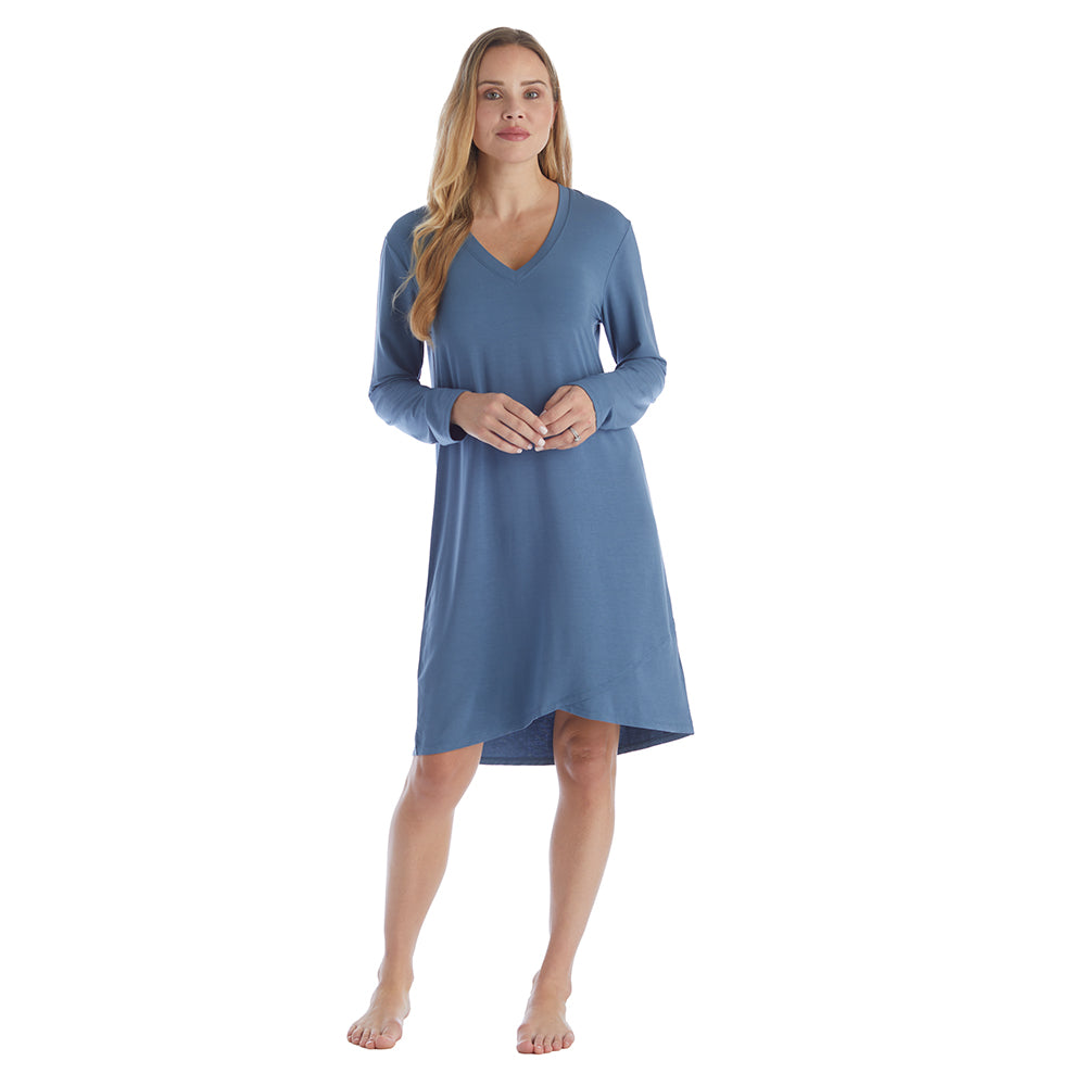 Amber - 36" Long Sleeve Sleep Shirt with Tulip Hem Spring Lake