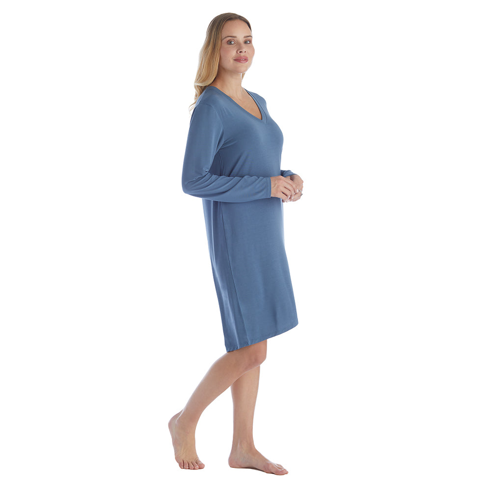Amber - 36" Long Sleeve Sleep Shirt with Tulip Hem Spring Lake