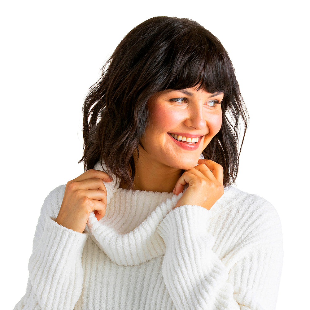 Marshmallow Slouch Turtleneck 2 Pc Lounge Set Ivory