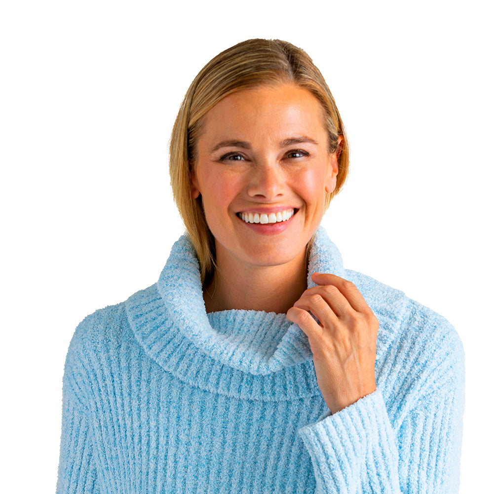 Marshmallow Slouch Turtleneck 2 Pc Lounge Set Light Blue
