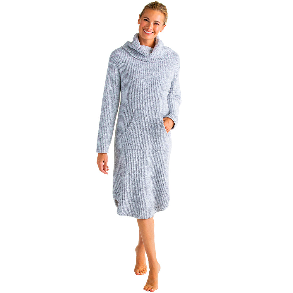 Marshmallow Slouch Turtleneck Lounger Grey