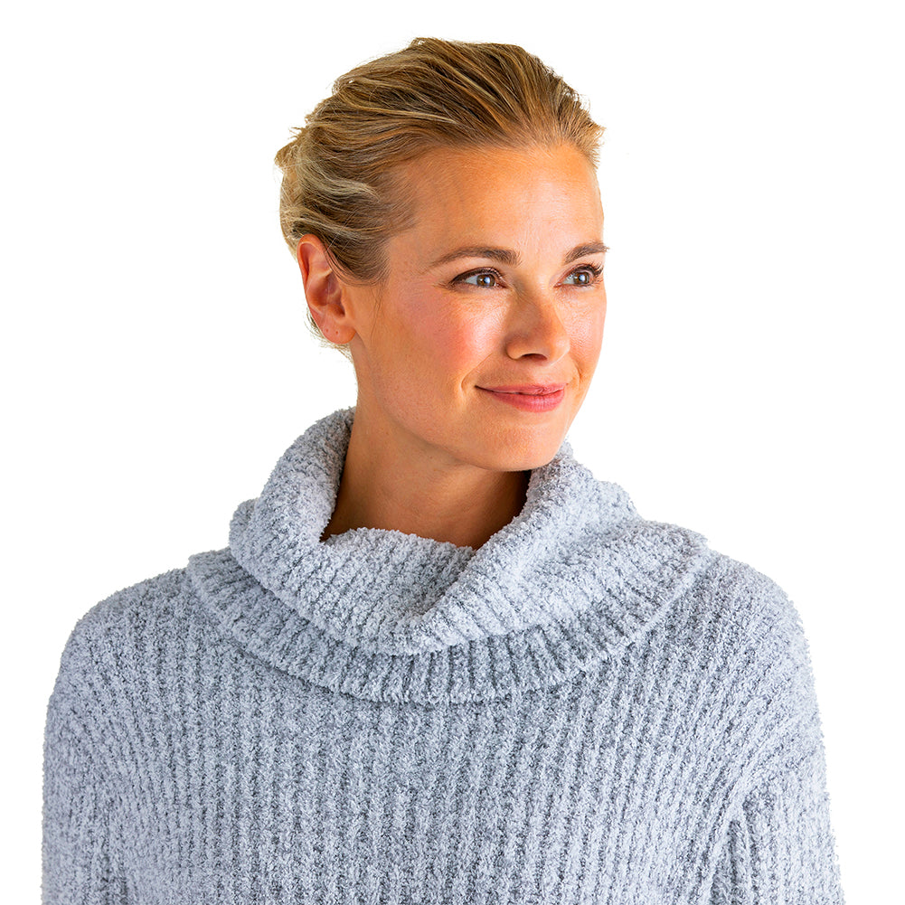 Marshmallow Slouch Turtleneck Lounger Grey