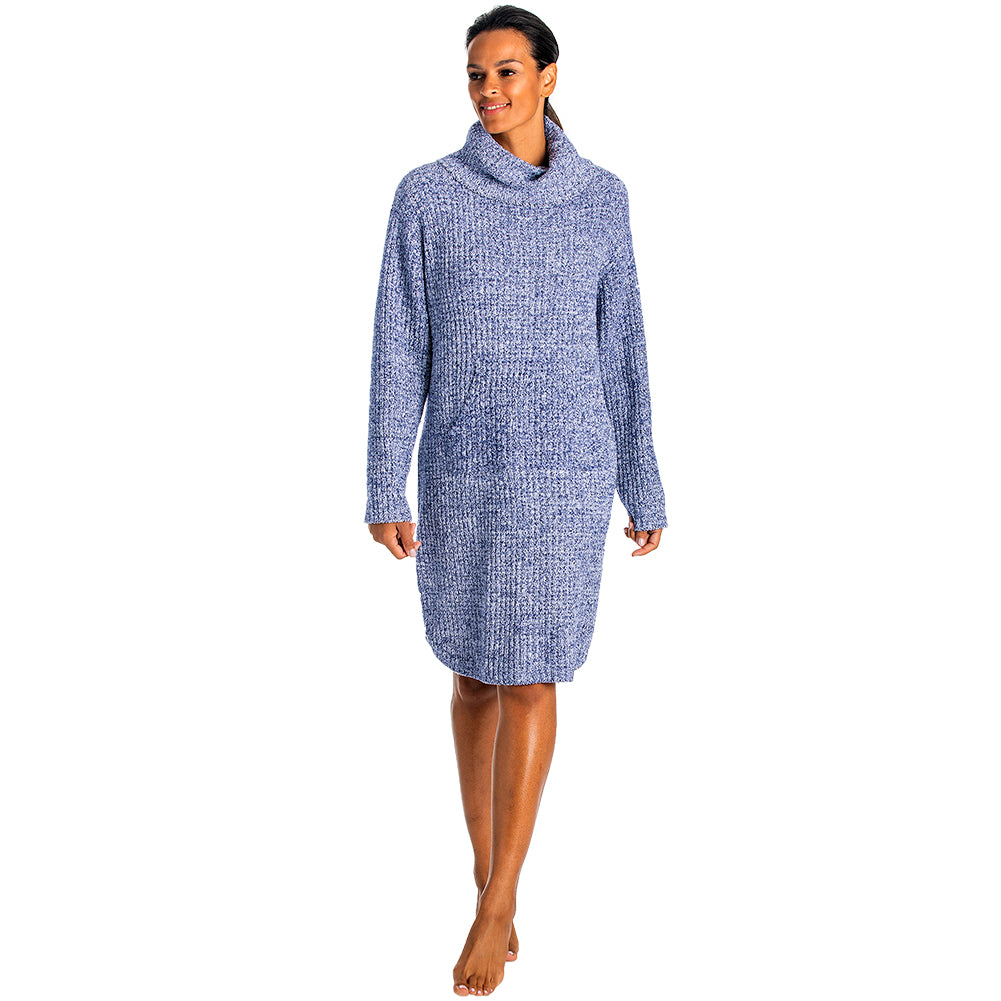 Marshmallow Slouch Turtleneck Lounger Navy
