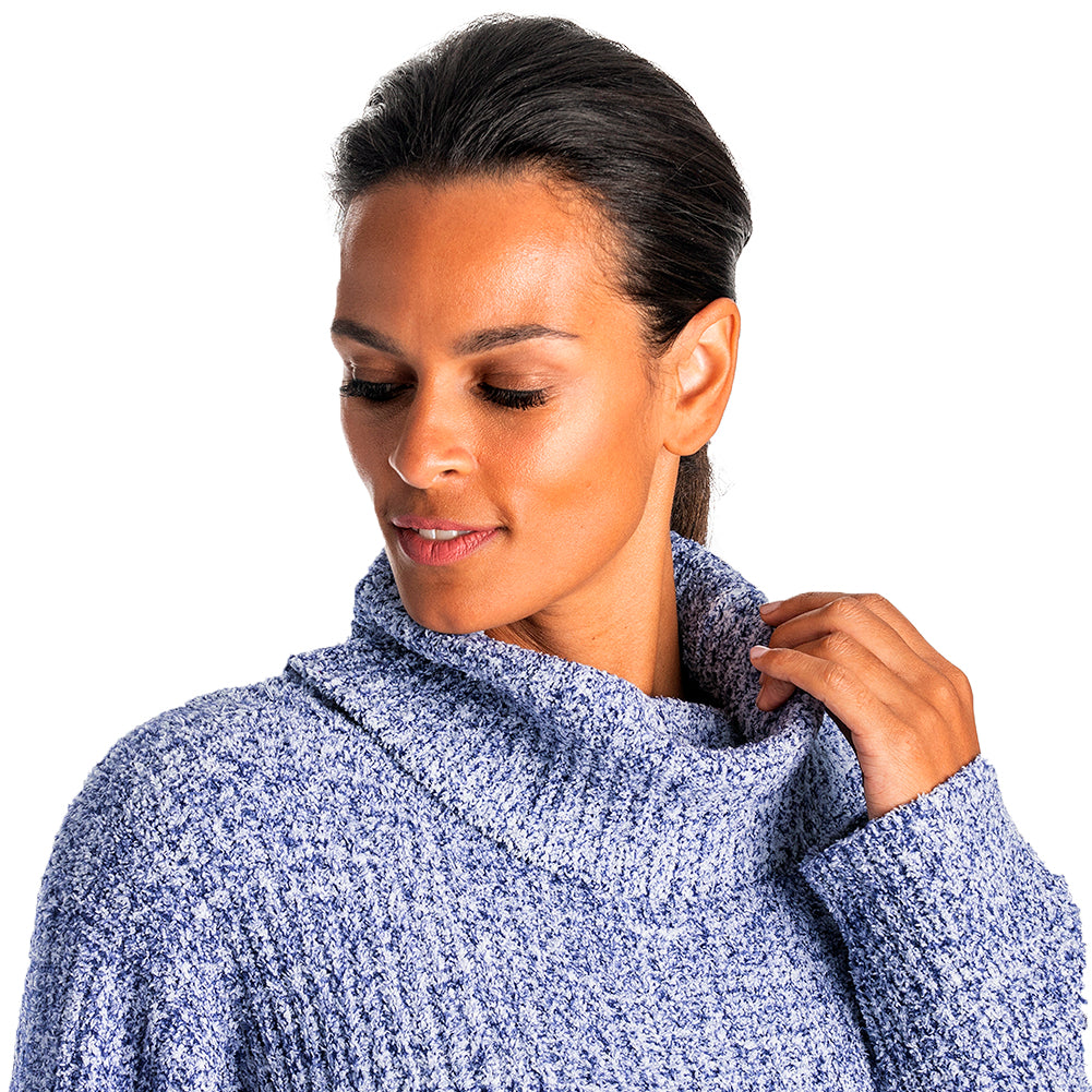 Marshmallow Slouch Turtleneck Lounger Navy