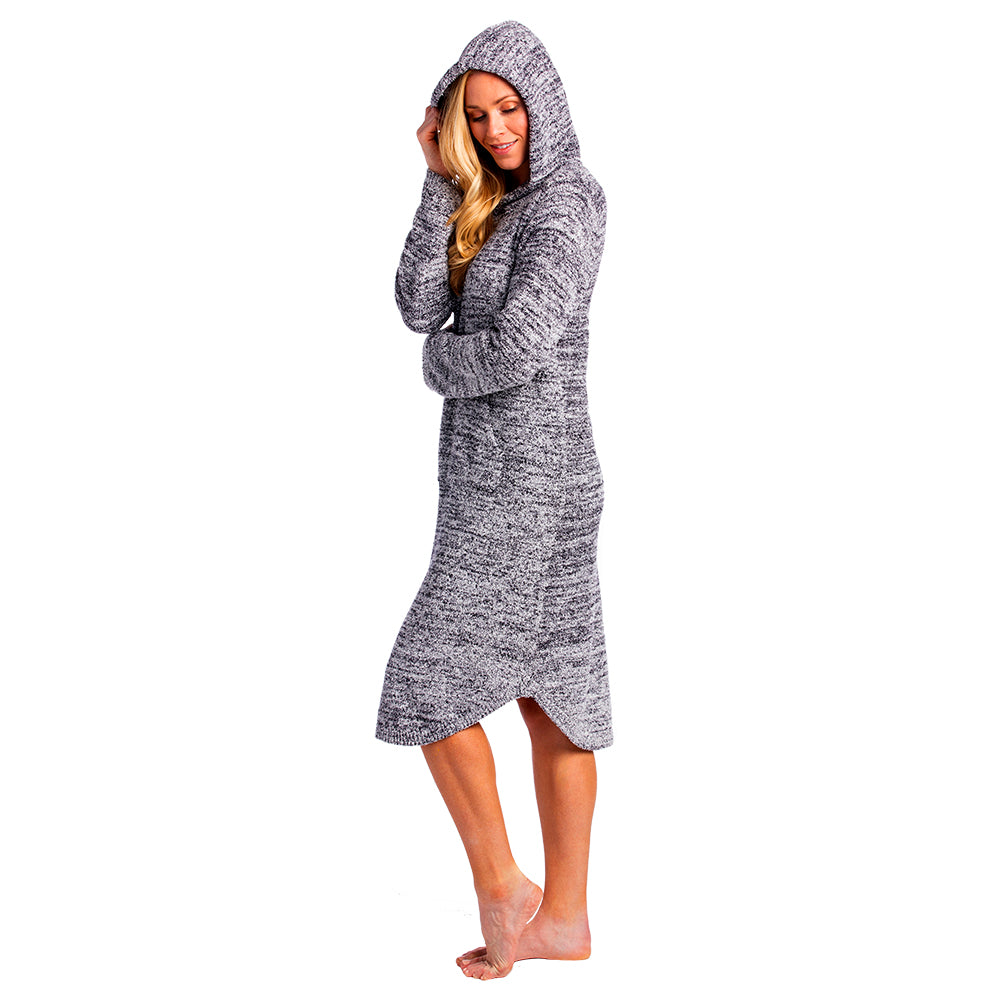 42" Marshmallow Hooded Lounger Heather Black