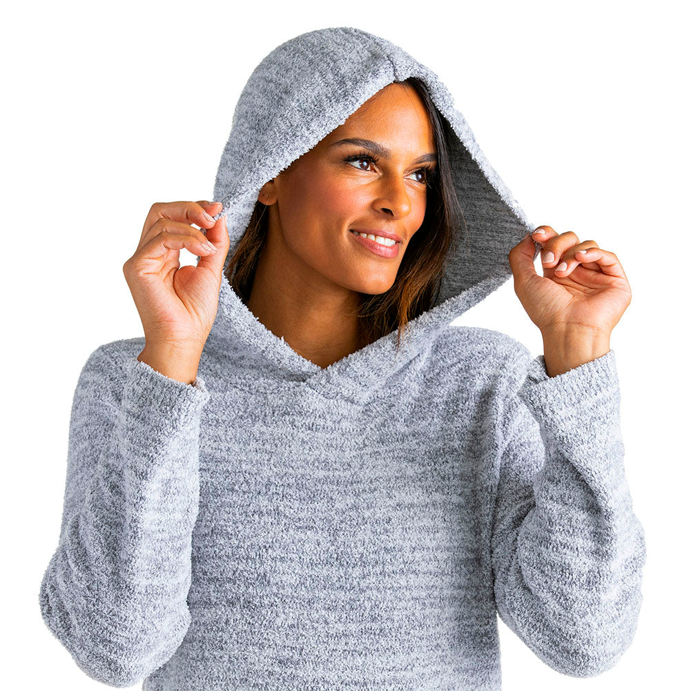 42" Marshmallow Hooded Lounger Heather Grey